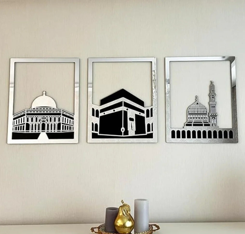 Wooden Acrylic Kaaba Wall Decor