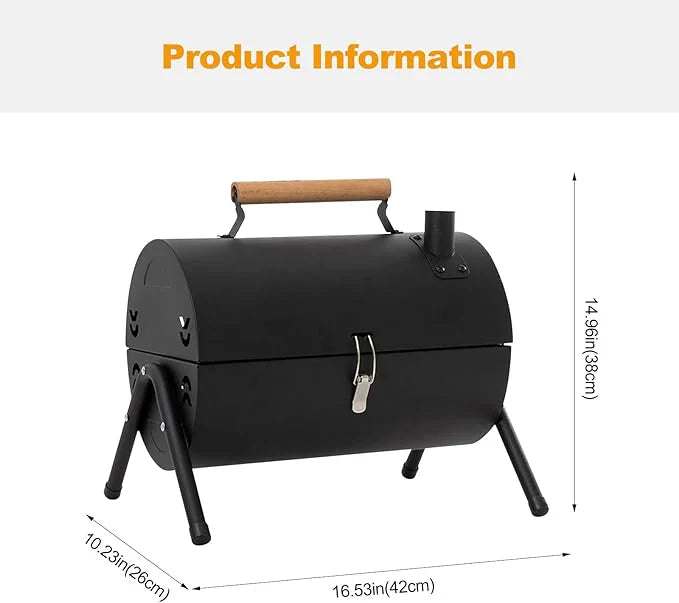 Portable Iron BBQ Grill With Hob